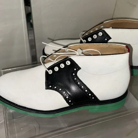 US 9.5 🔥 Heineken100 x Mark McNairy Saddle Boots Collectable Original clean box - Picture 4 of 12